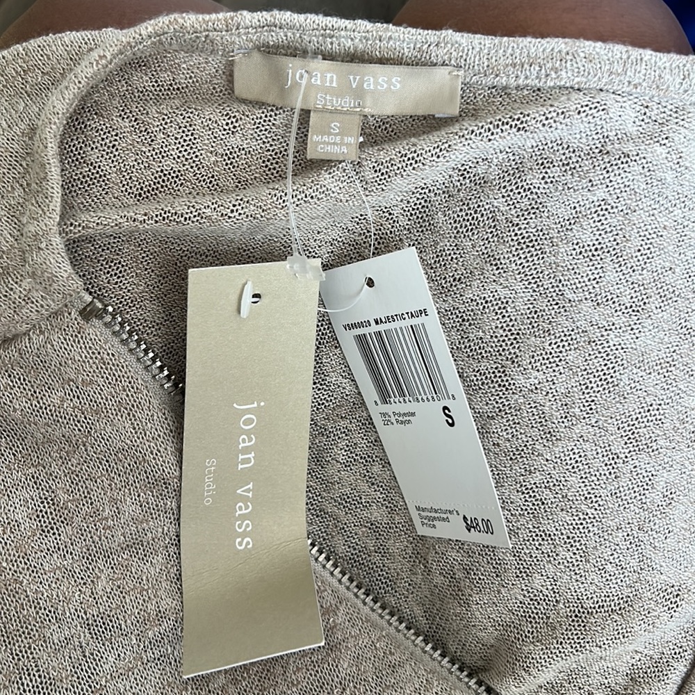 JOAN VASS LINEN SHIRT TOP BLOUSE SIZE S MSRP $48.00 NWT - Picture 6 of 7